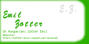 emil zotter business card